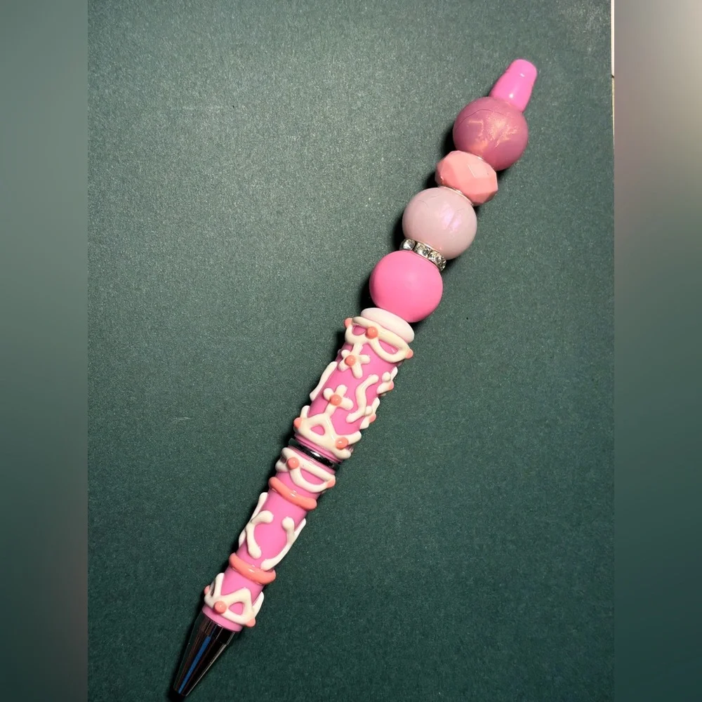 Pink Beaded Pen